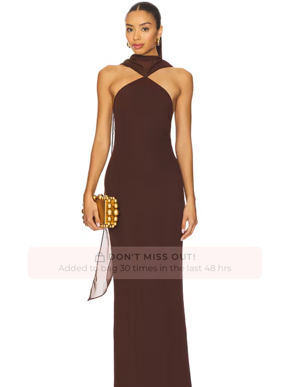 Amanda Uprichard Ashton Maxi Dress in Cocoa